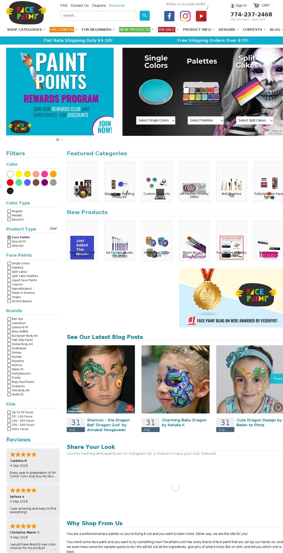 facepaintsupplies.com Shopify store