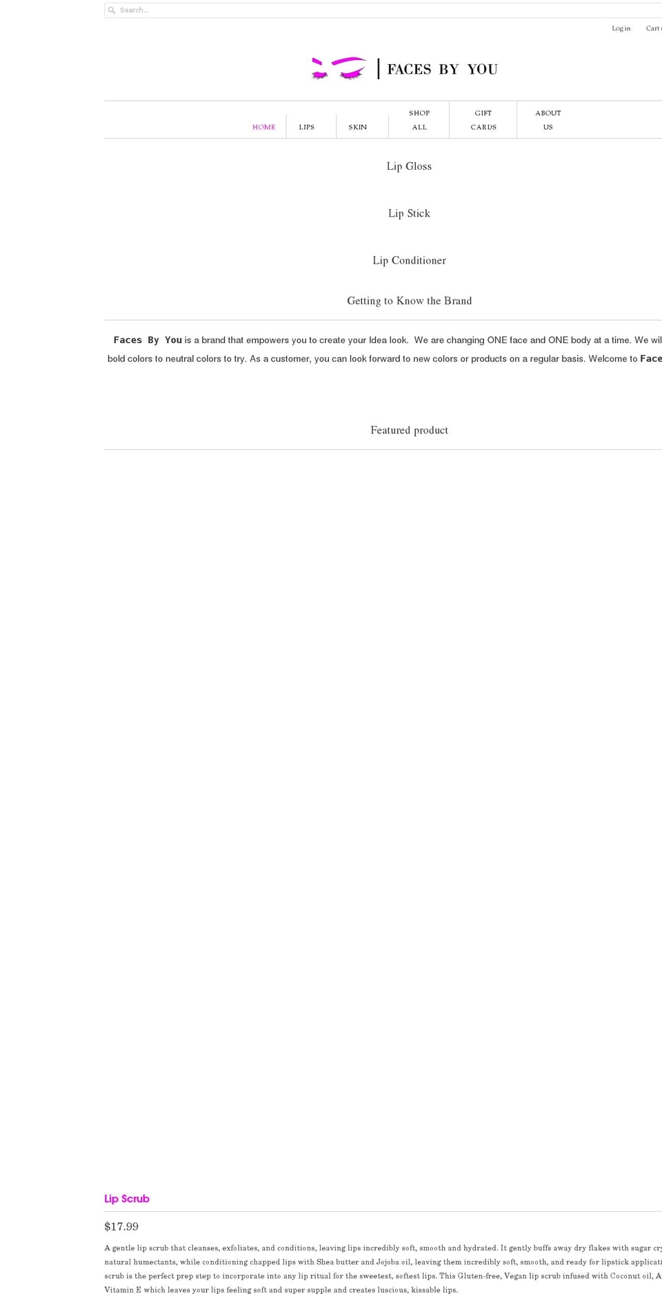 facesbyyou.com shopify website screenshot