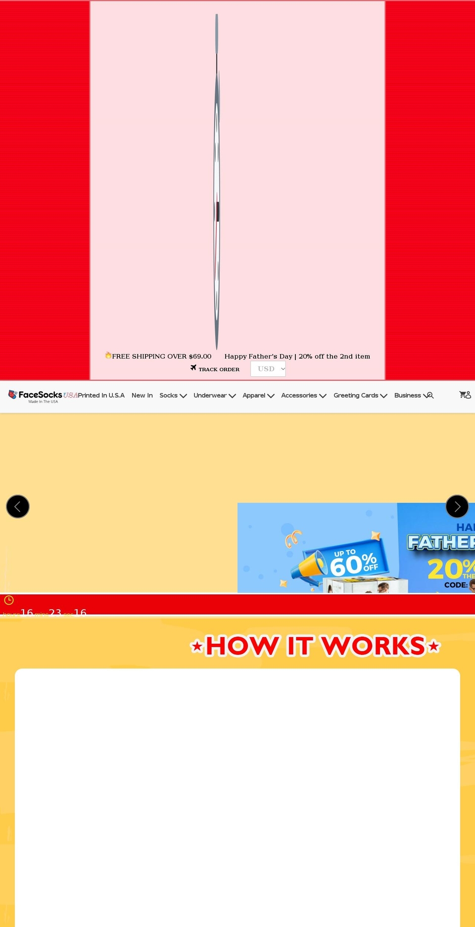 facesocksusa.com shopify website screenshot