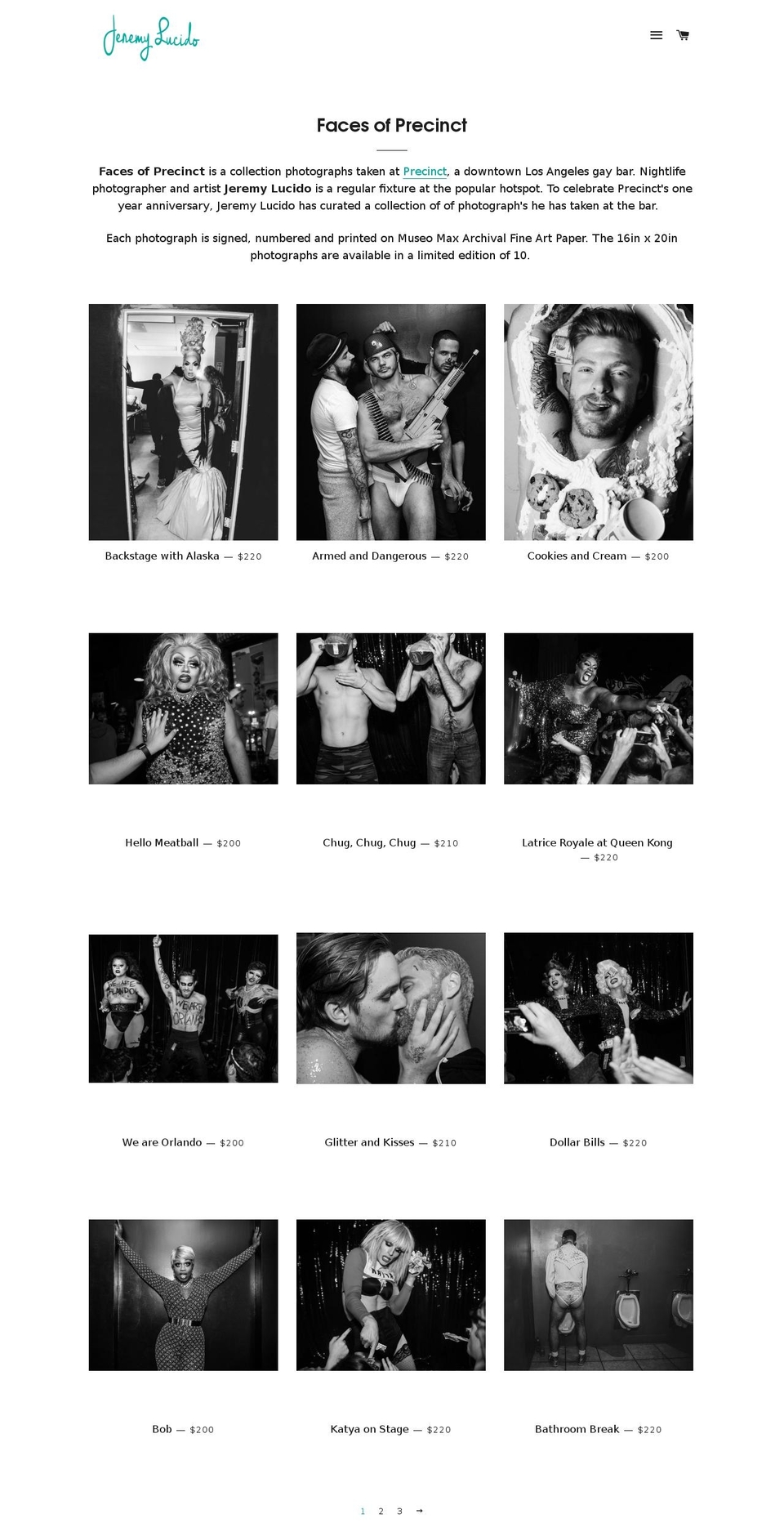 facesofprecinct.com — Shopify storefront screenshot
