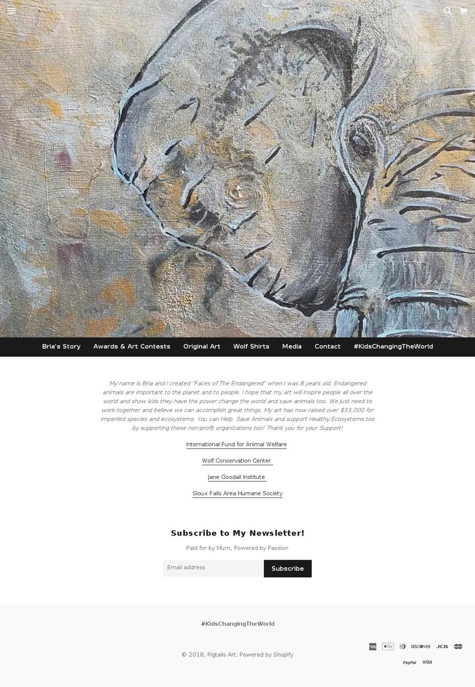 facesoftheendangered.com — Shopify storefront screenshot