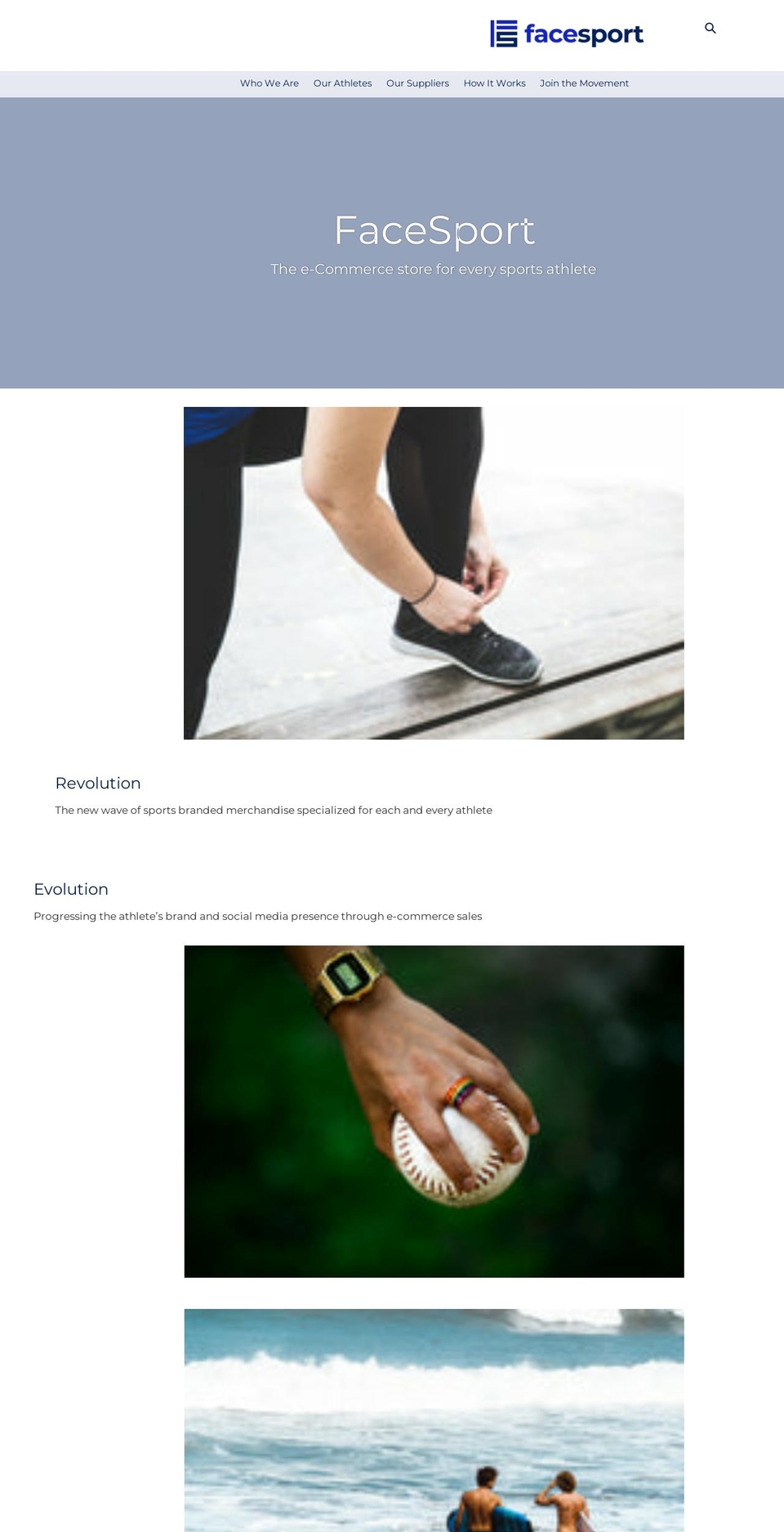 facesport.com shopify website screenshot