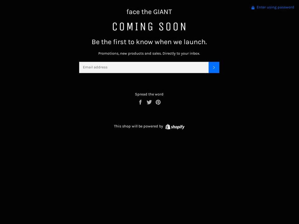 facethegiant.com — Shopify storefront screenshot
