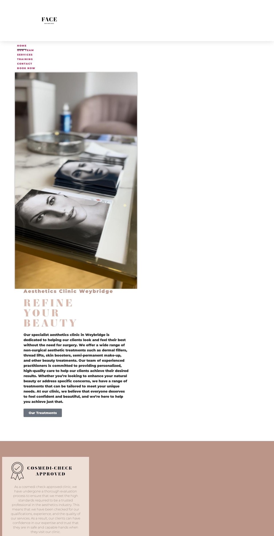 faceweybridge.co.uk shopify website screenshot