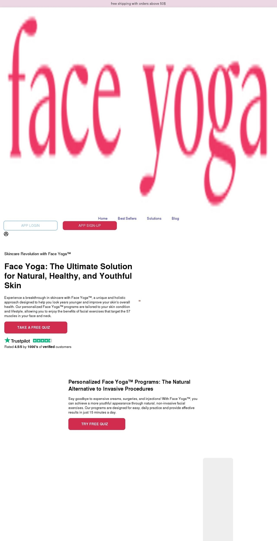 faceyoga.com shopify website screenshot