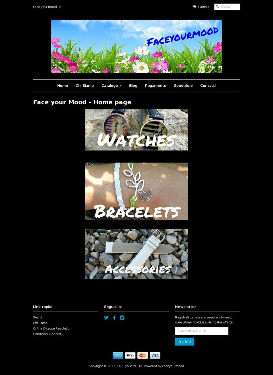 faceyourmood.com shopify website screenshot