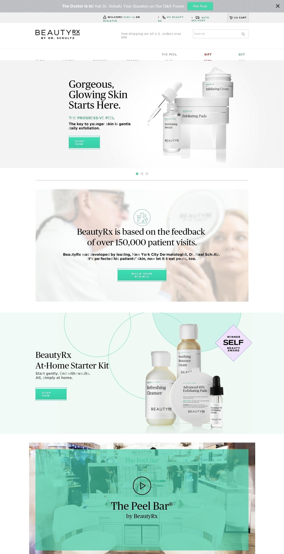 Beauty RX [Product and Header+Dr new page] Shopify theme site example facialexfoliators.com