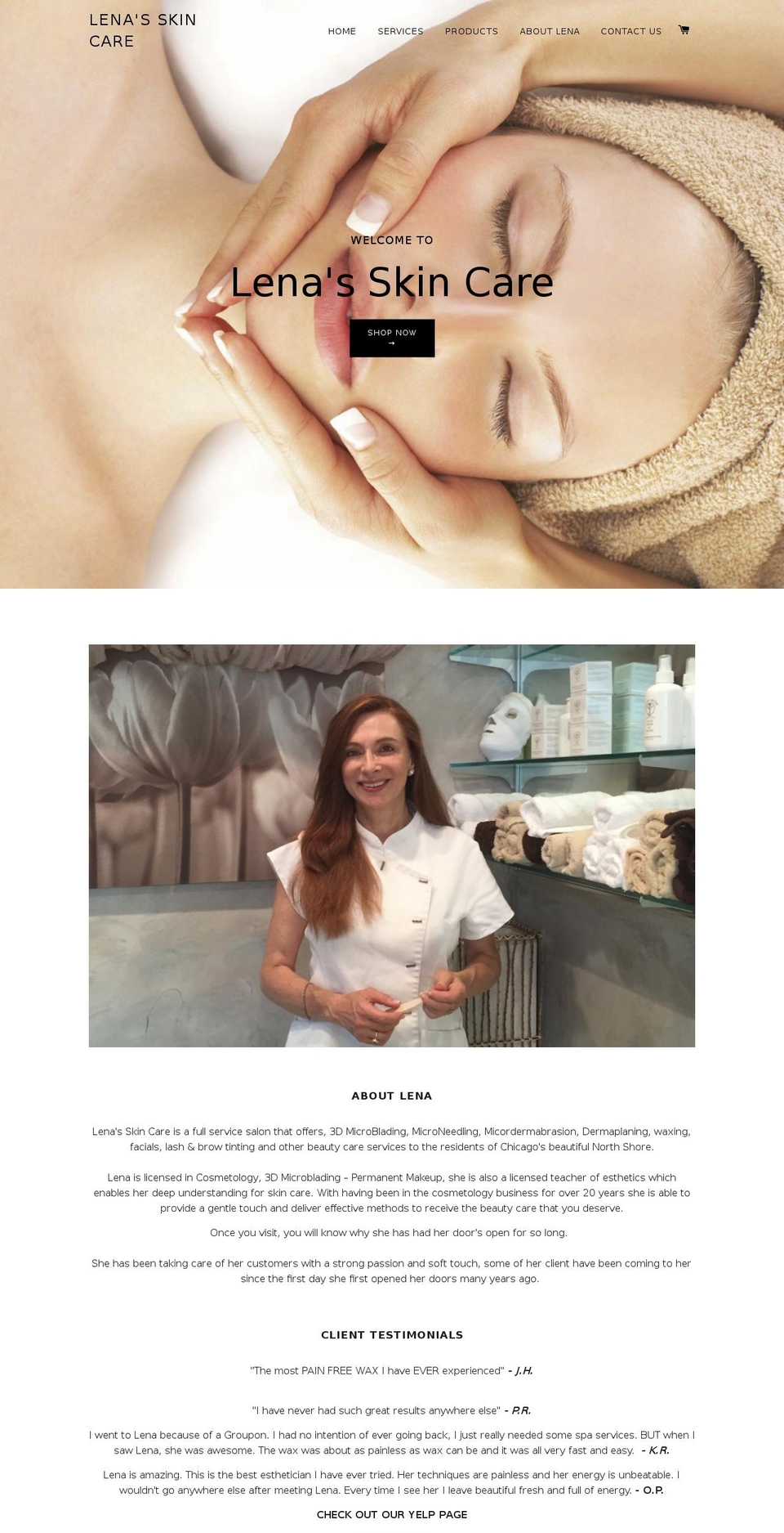 facialglencoe.com shopify website screenshot