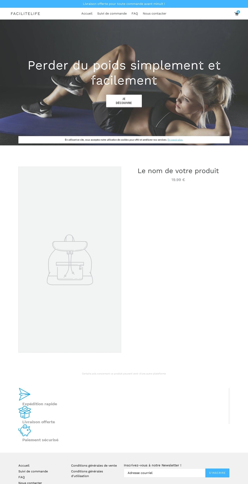 Site Officiel Shopify theme site example facilitelife.com