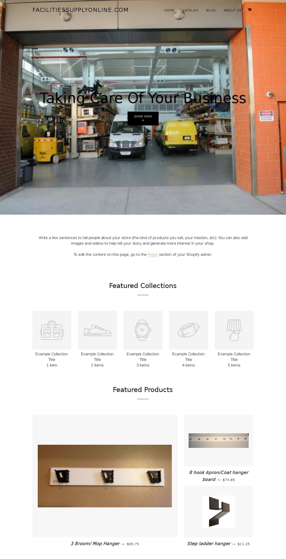 facilitiessupplyonline.com shopify website screenshot
