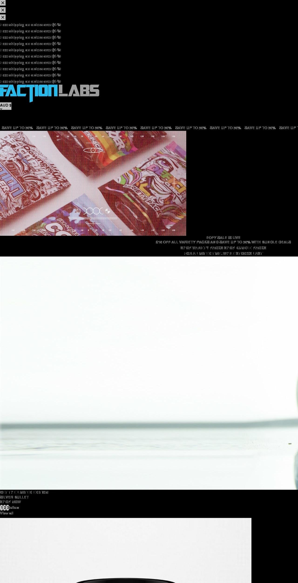 factionlabs.com shopify website screenshot