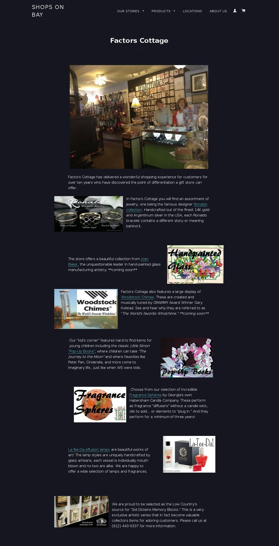 factorscottage.com shopify website screenshot