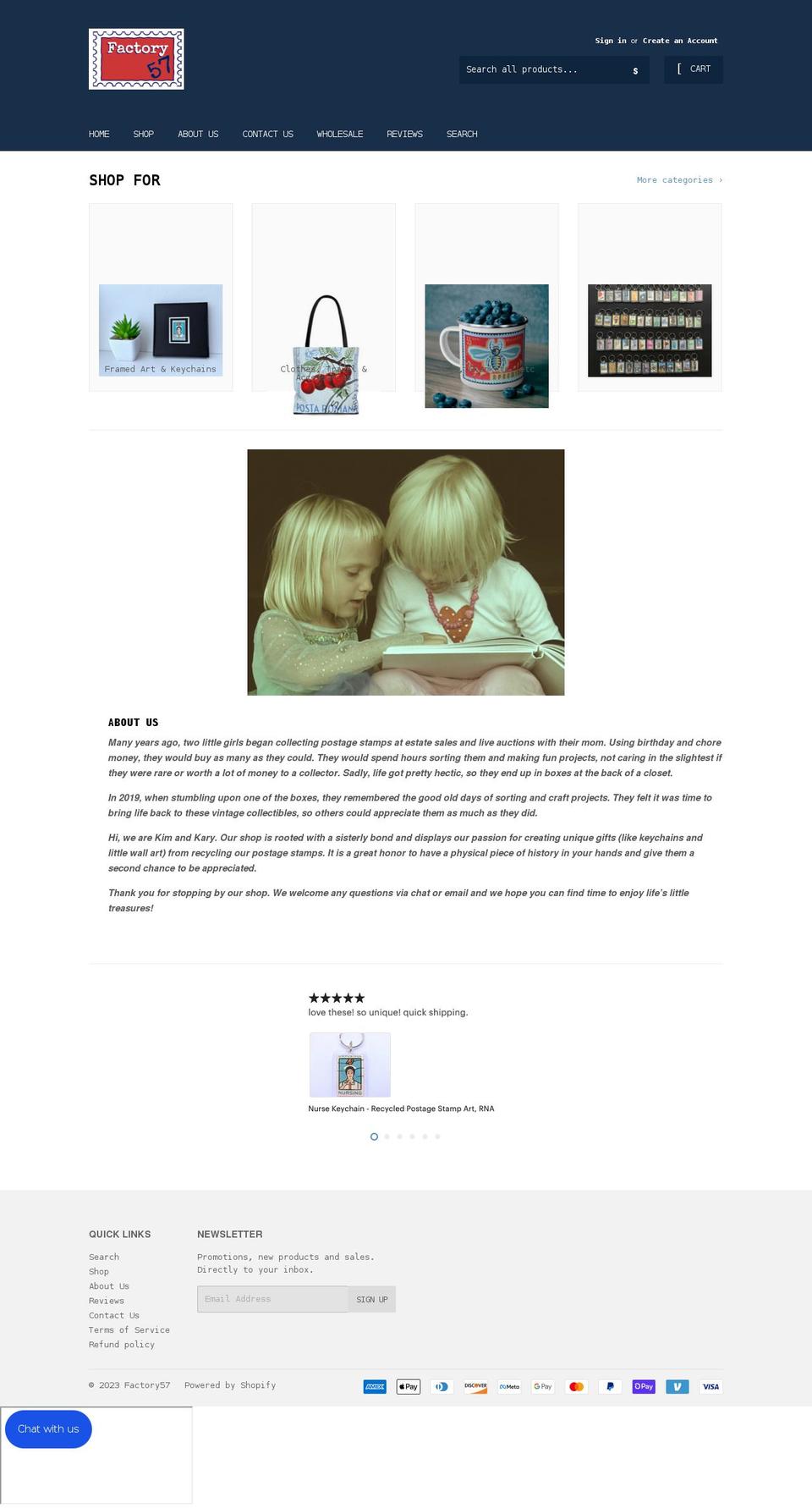 factory57.com shopify website screenshot