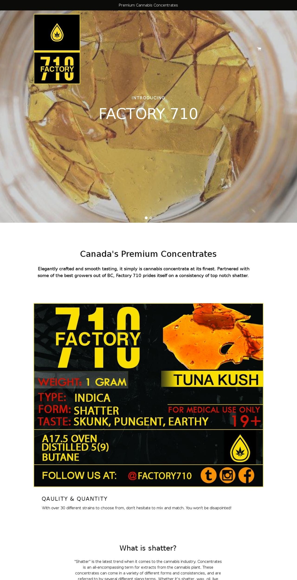 factory710.com — Shopify storefront screenshot