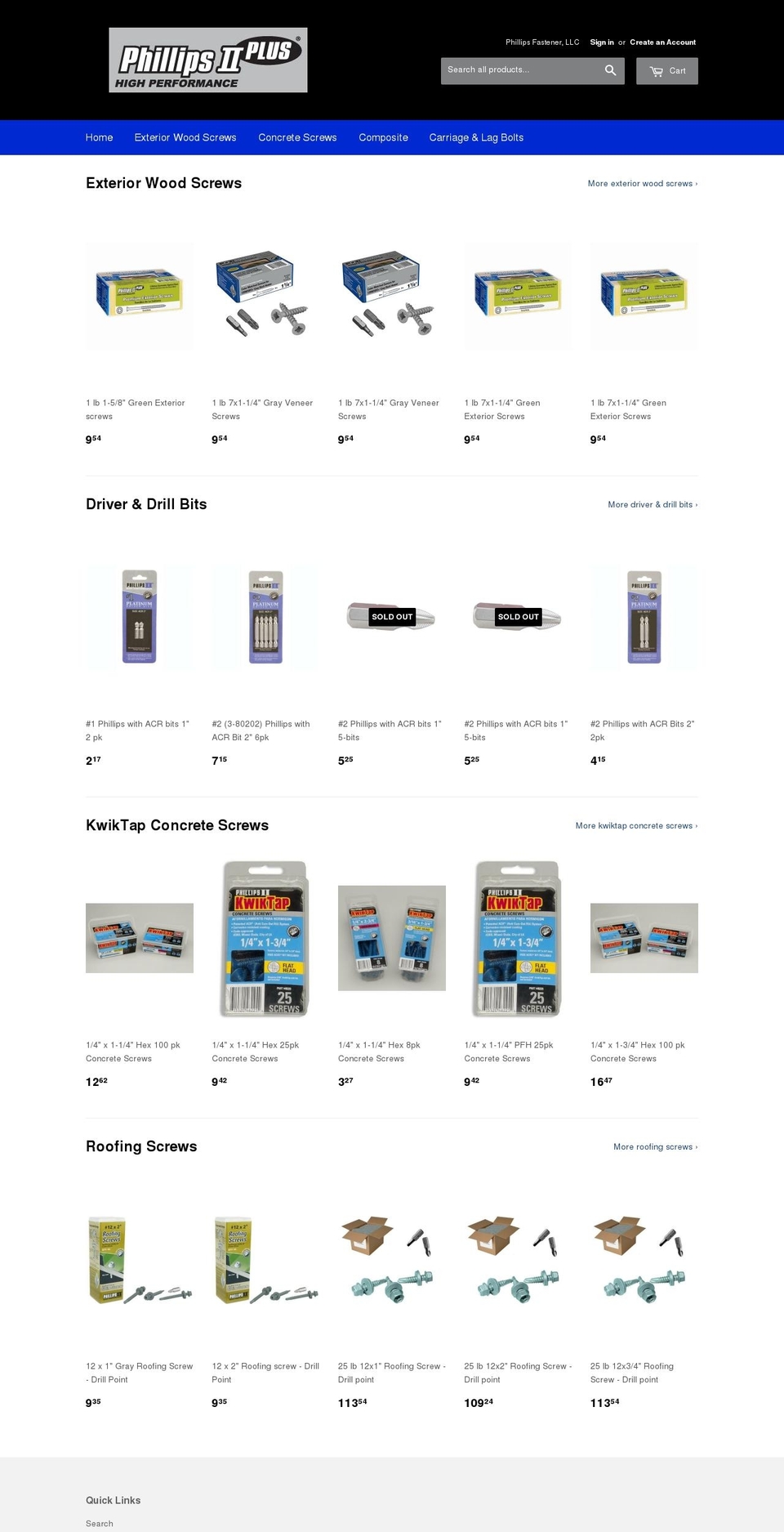 factorydirectscrews.com shopify website screenshot