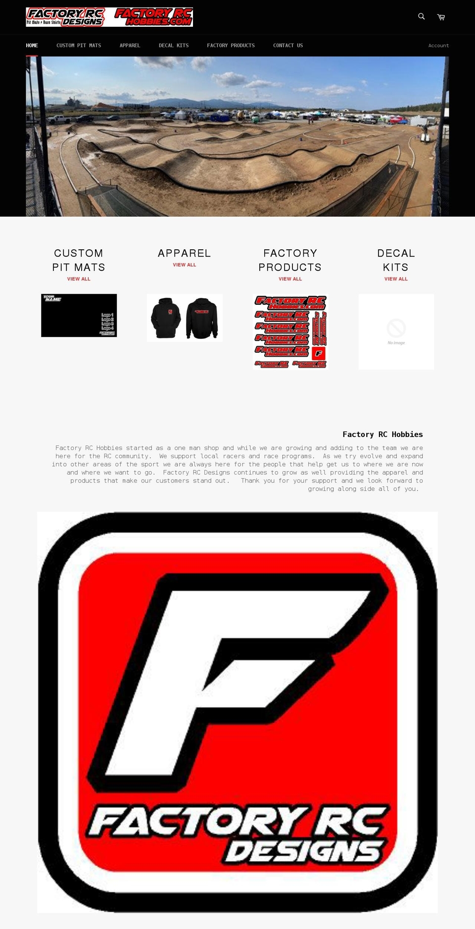 factoryrcdesigns.com — Shopify storefront screenshot