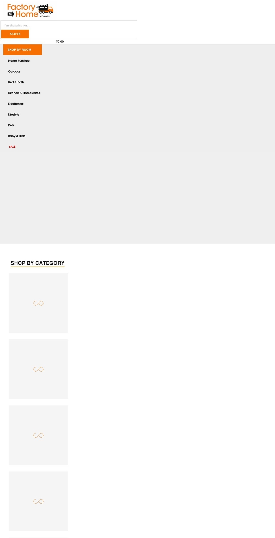factorytohome.com.au shopify website screenshot