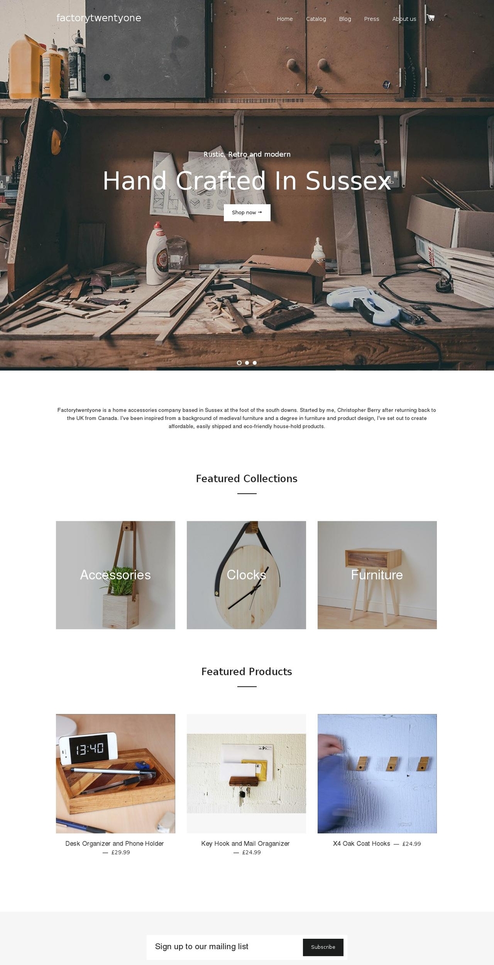 factorytwentyone.com shopify website screenshot