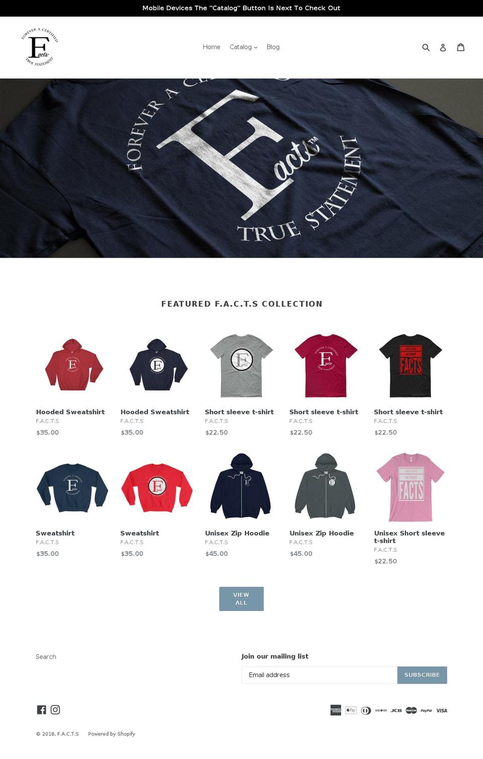 factswear.com — Shopify storefront screenshot