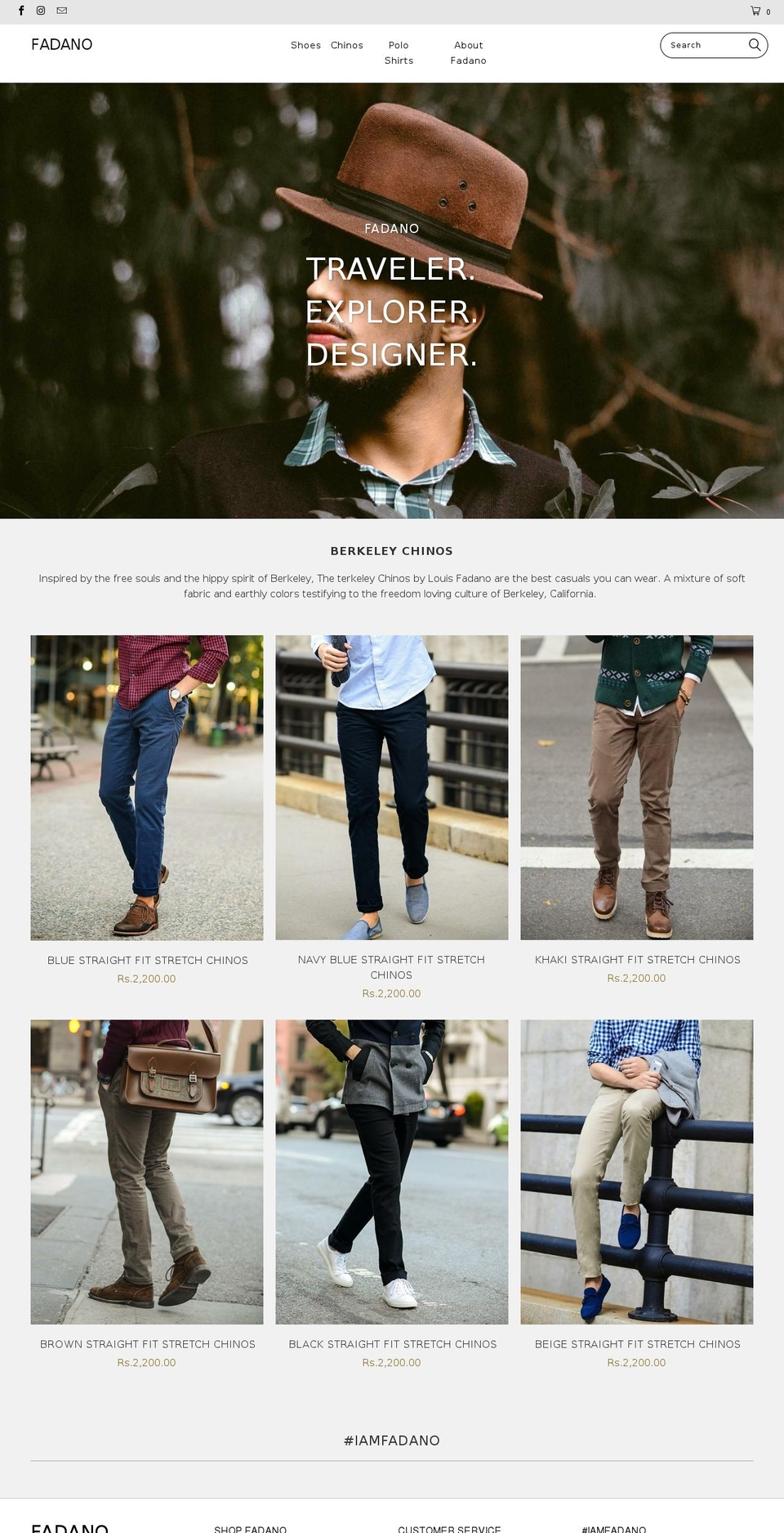 fadano.com — Shopify storefront screenshot