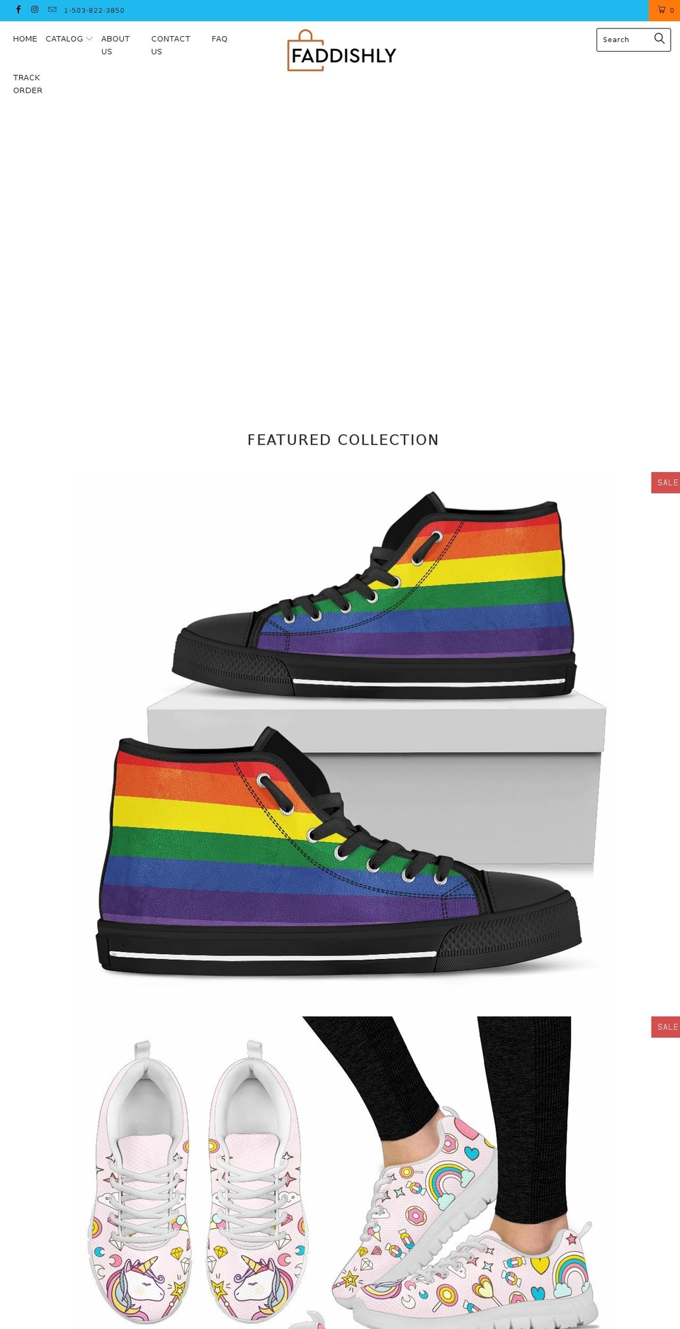 faddishly.com — Shopify storefront screenshot