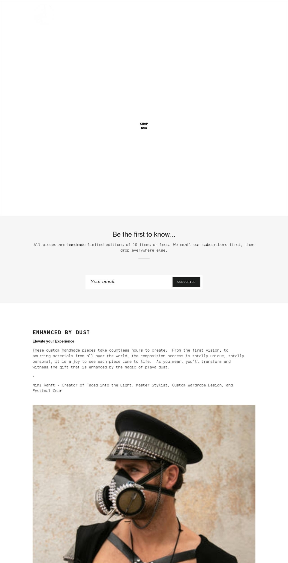 fadedintothelight.com shopify website screenshot