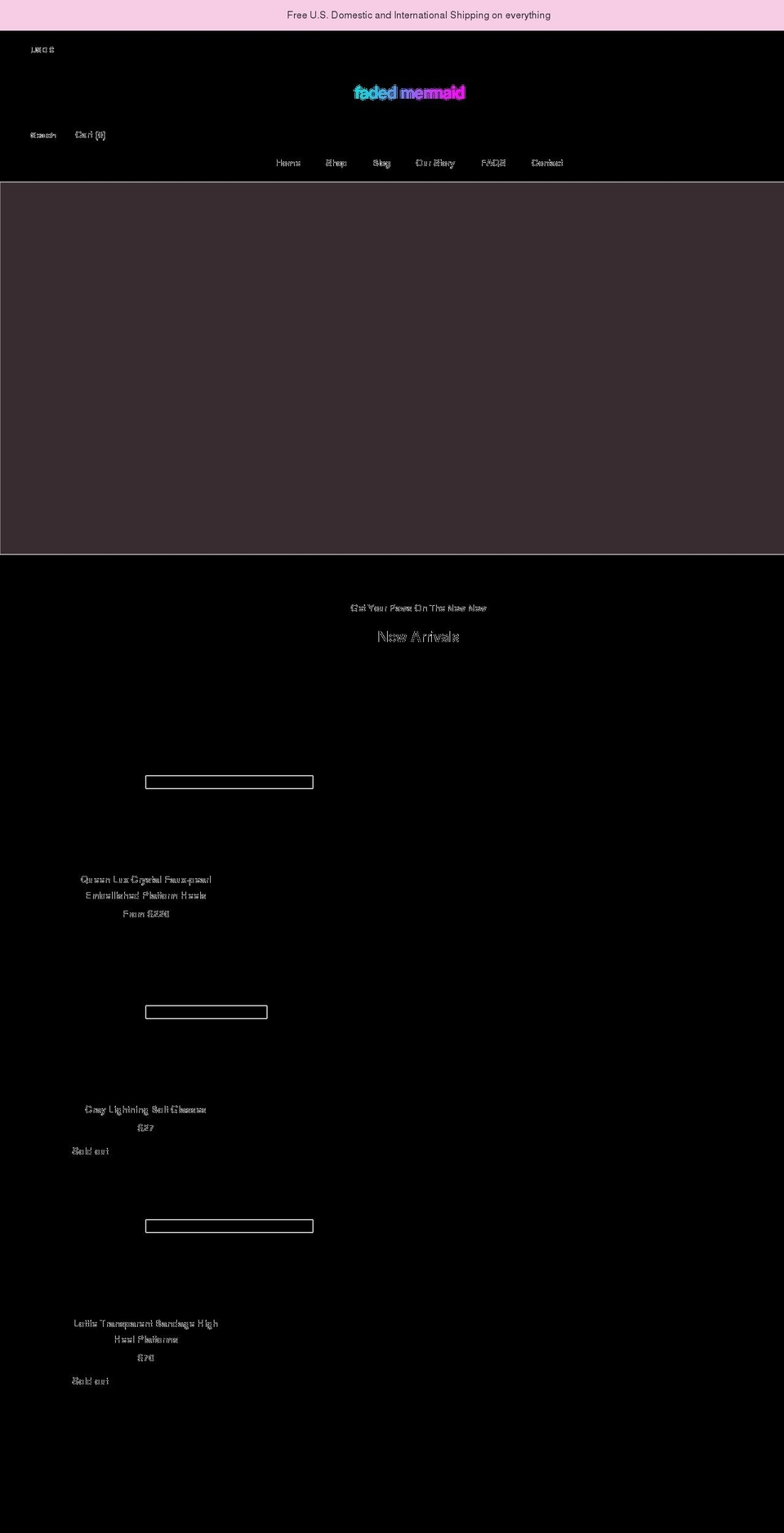 fadedmermaid.com shopify website screenshot