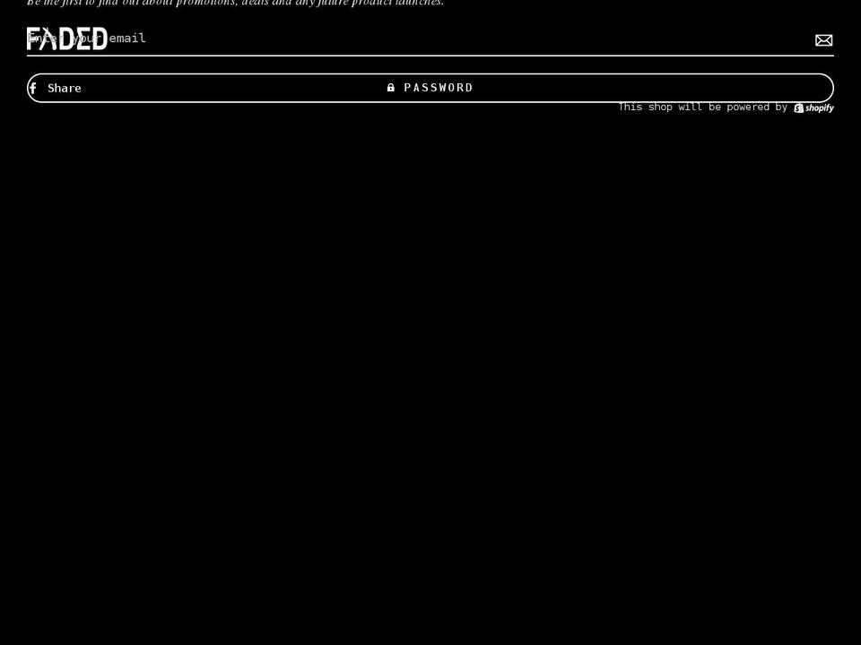 fadedproducts.co.uk shopify website screenshot