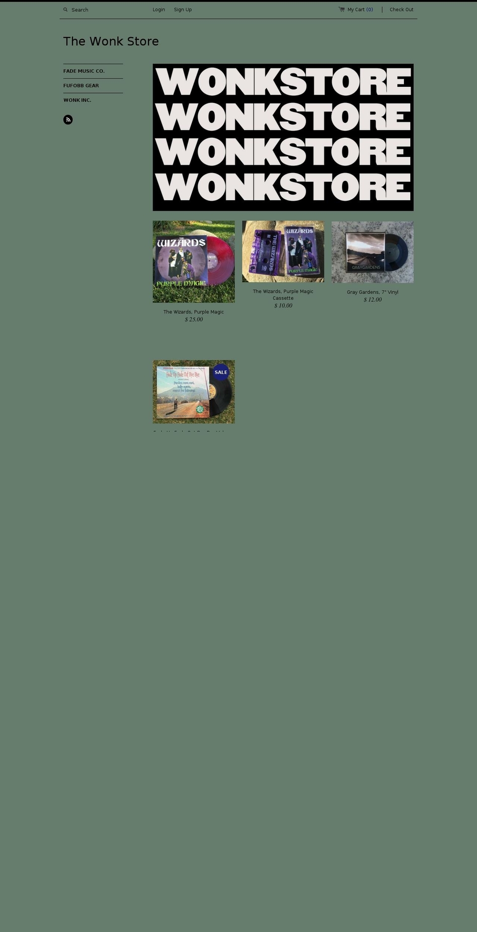 fadedwonk.com shopify website screenshot