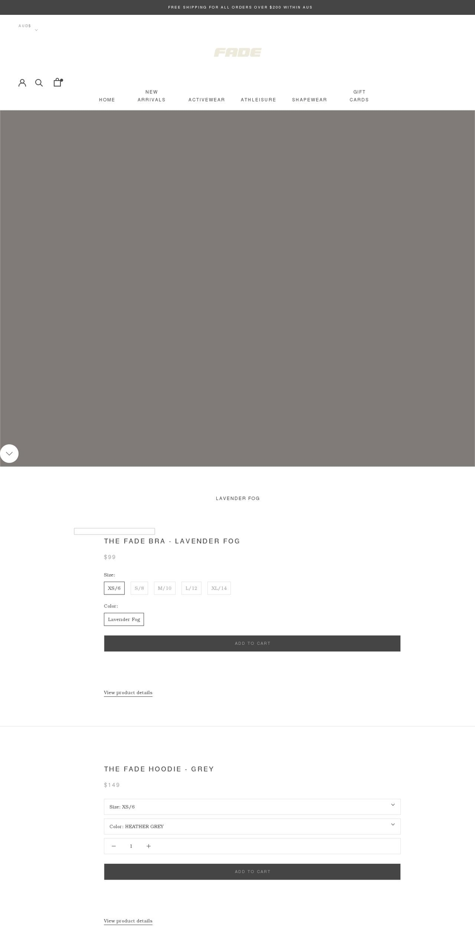 fadethelabel.com shopify website screenshot
