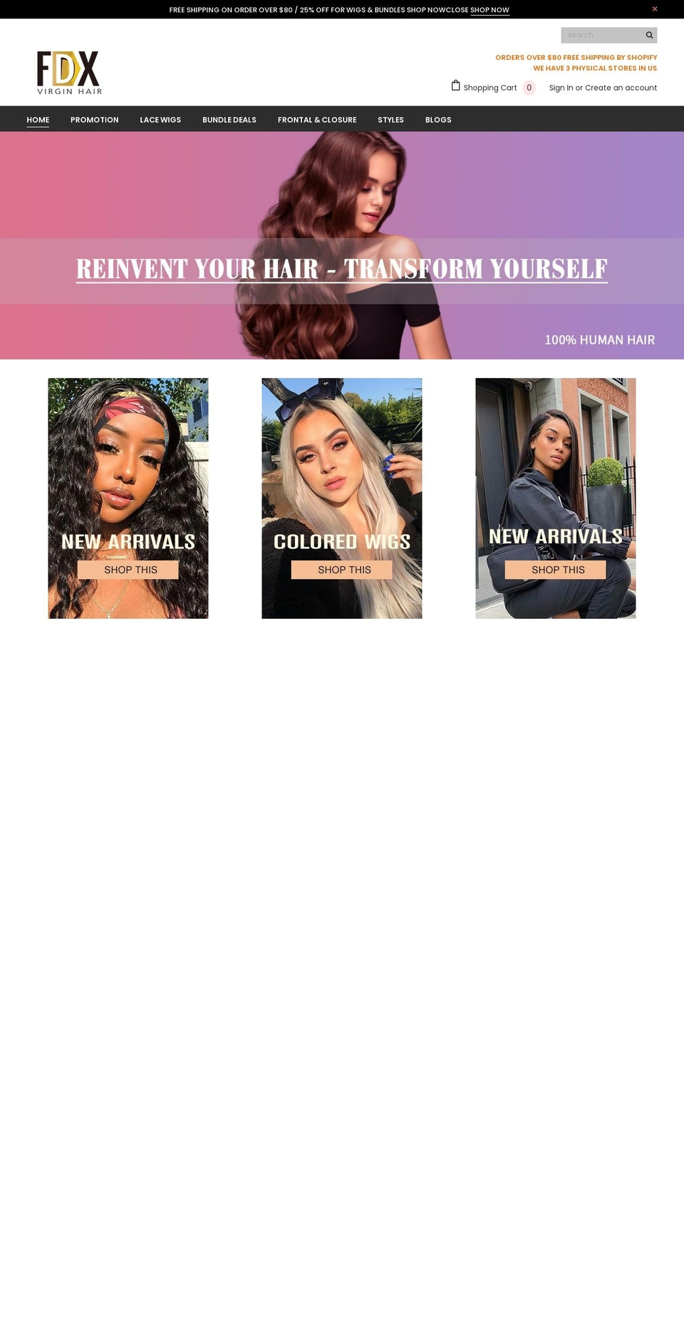 fadianxiu.com shopify website screenshot