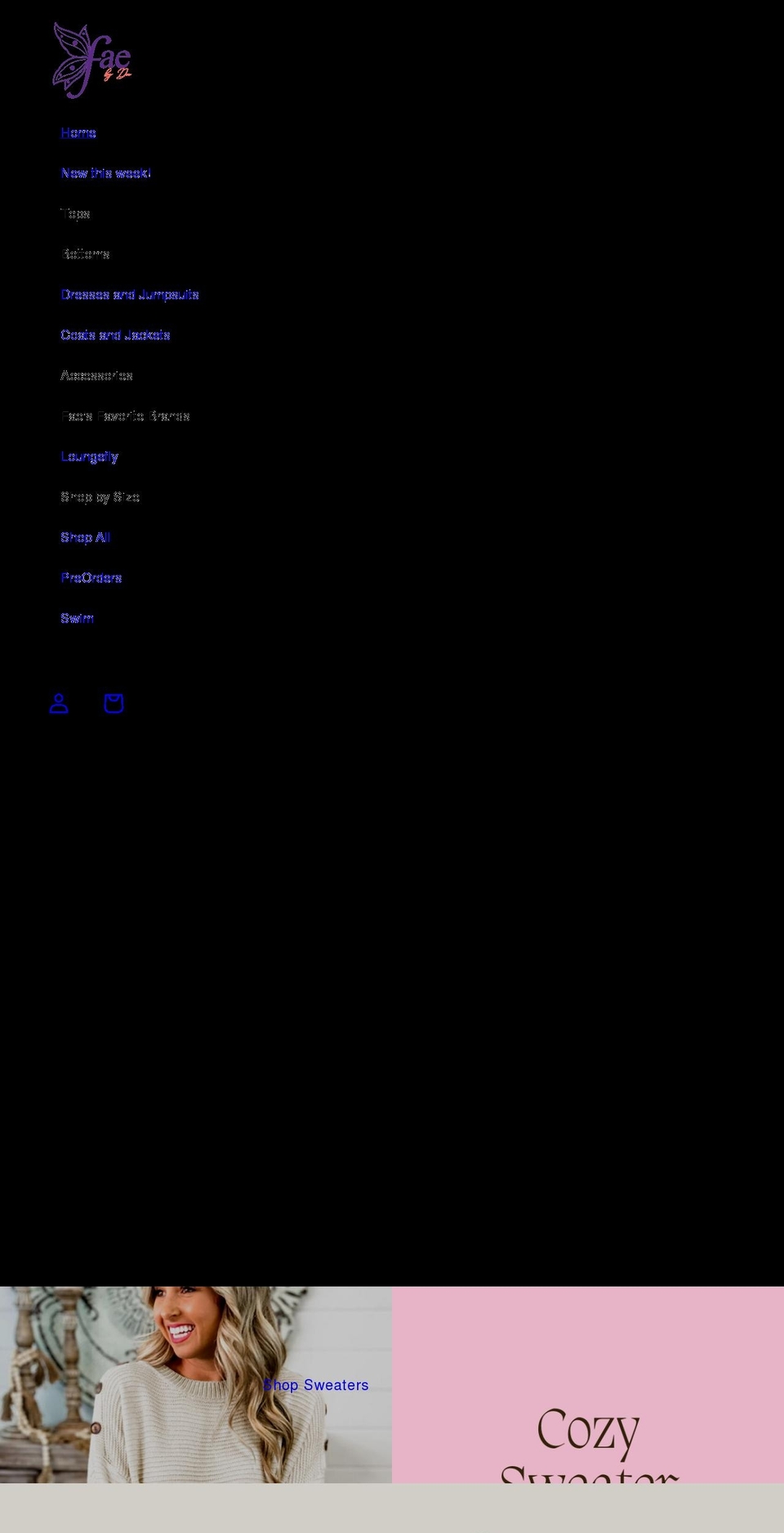 faebydee.com shopify website screenshot