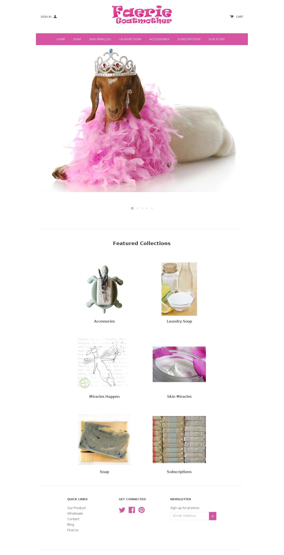 Solo Shopify theme site example faeriegoatmother.com