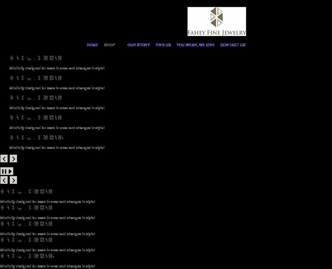 faheyfinejewelry.com shopify website screenshot