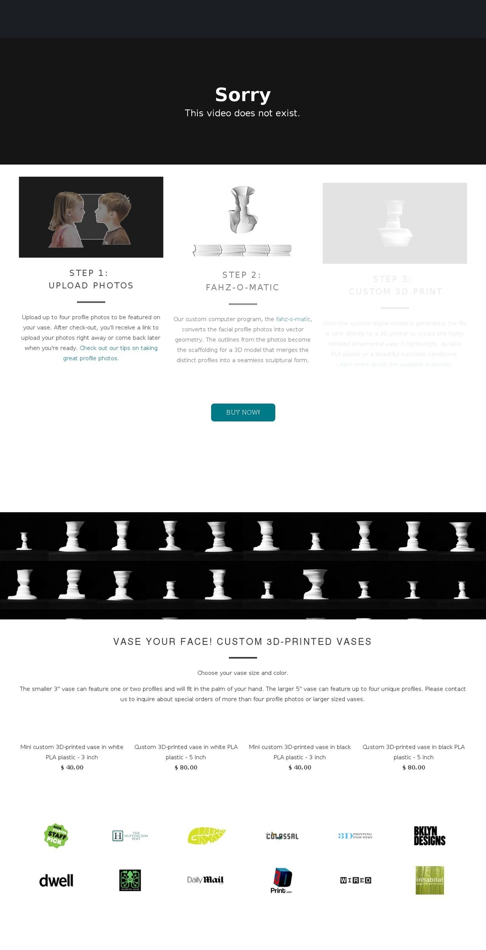 fahzface.com shopify website screenshot