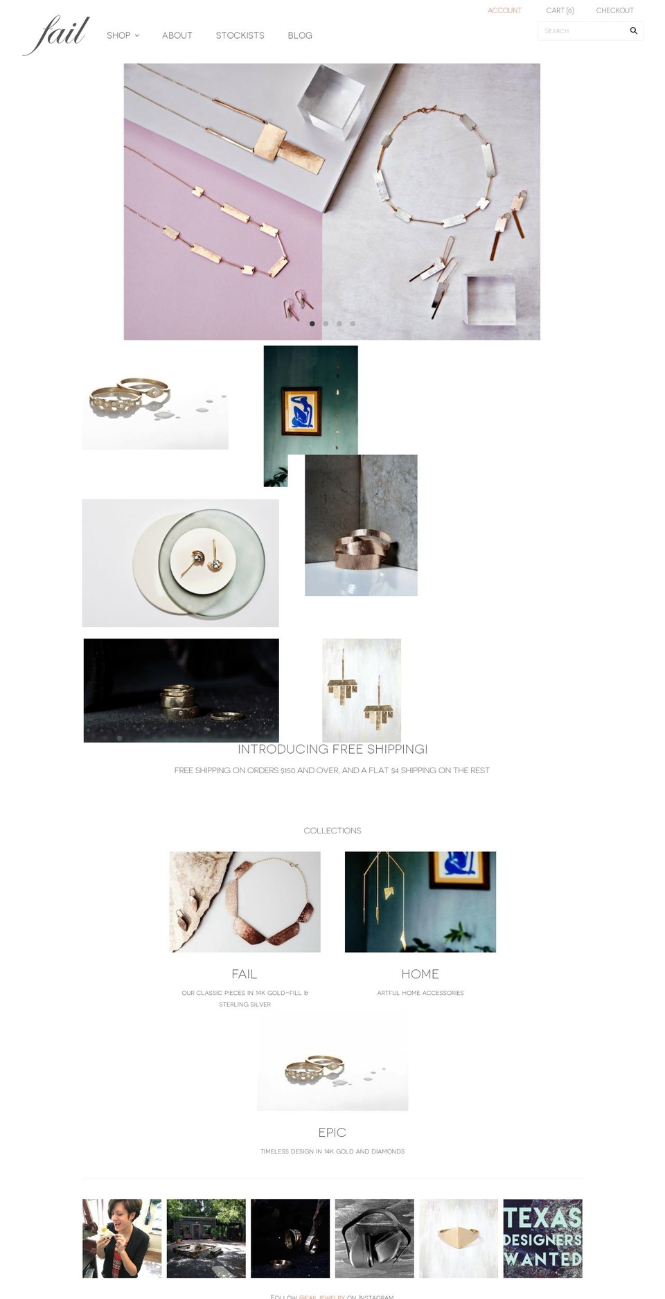 Modular Shopify theme site example failjewelry.com