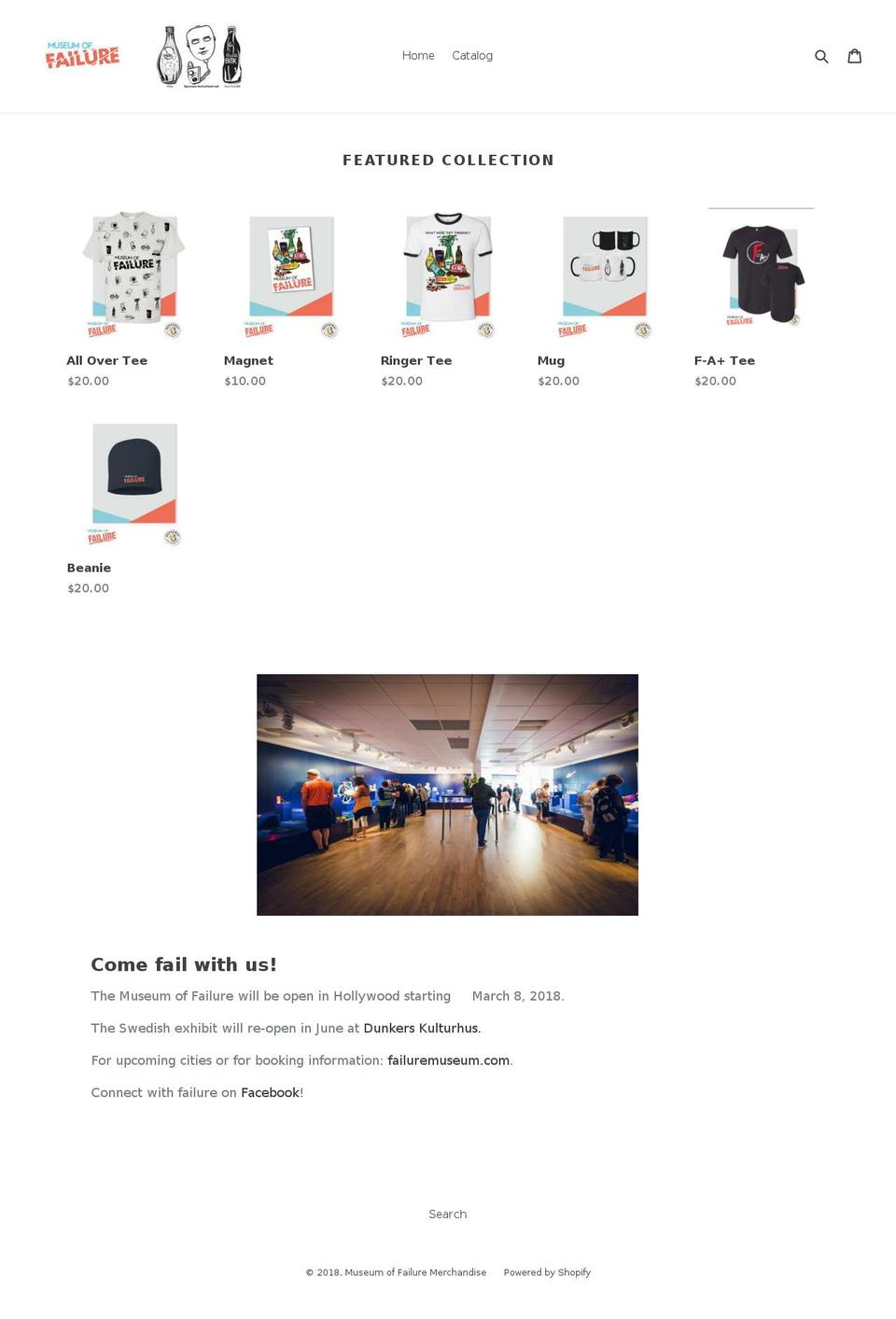 failmerch.com shopify website screenshot