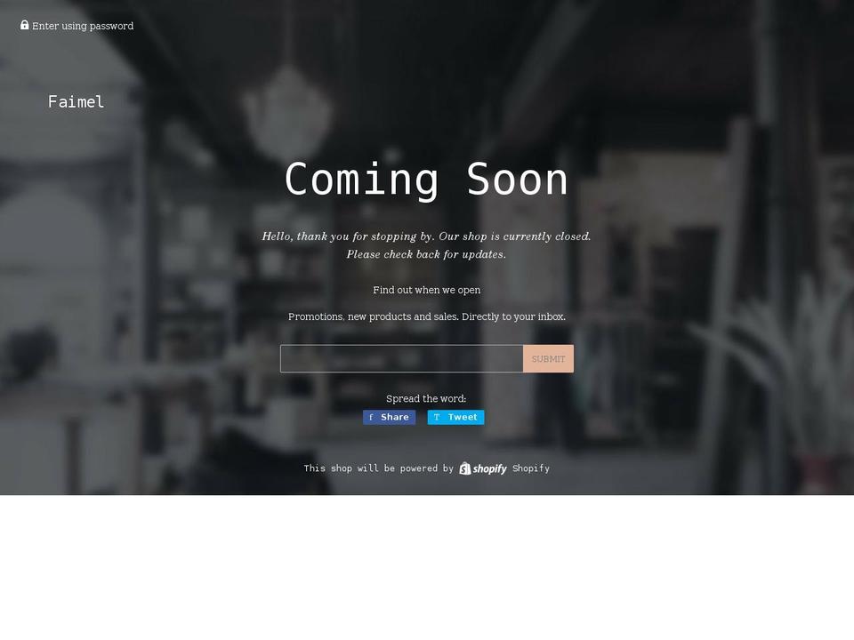 faimel.com shopify website screenshot