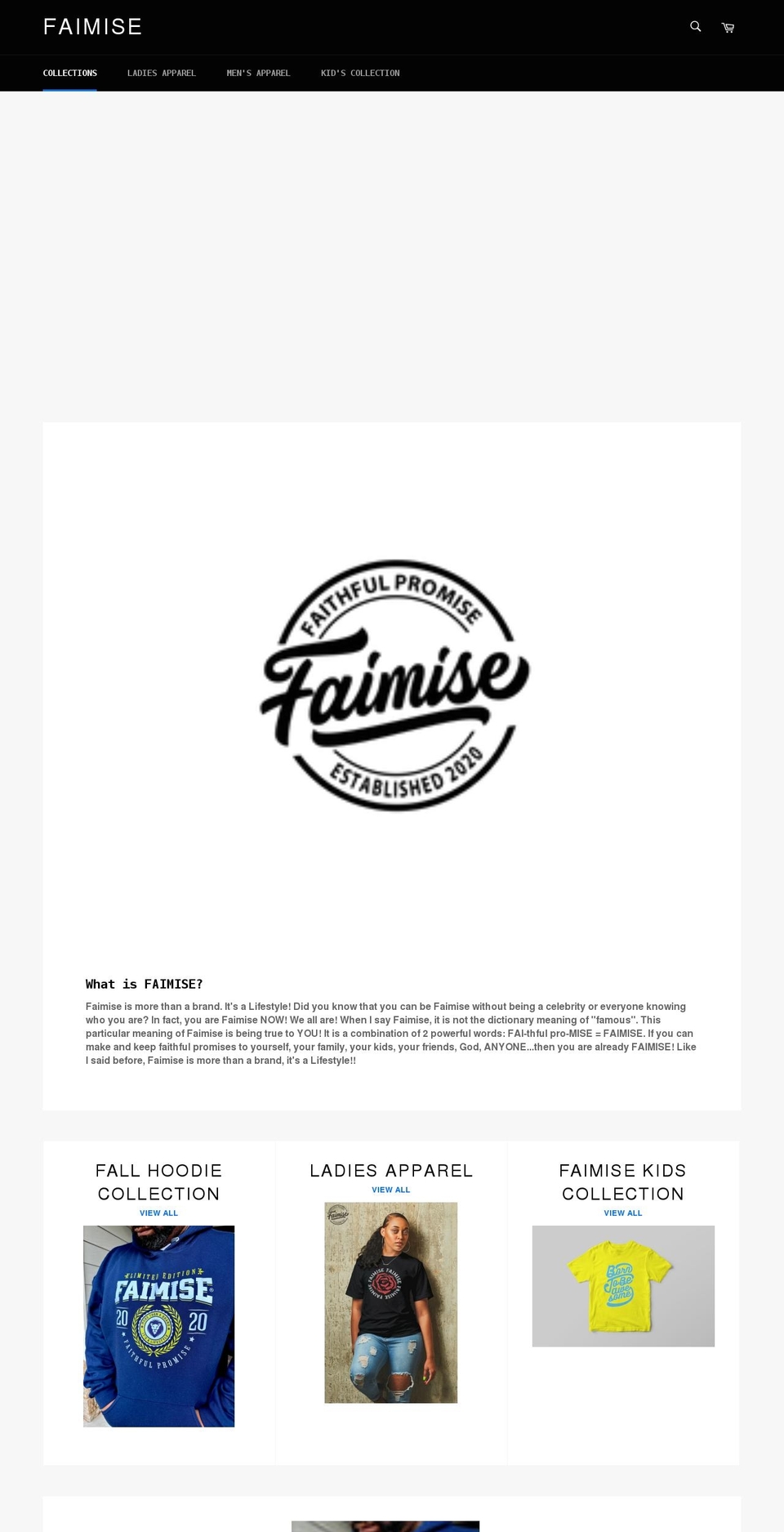 faimise.com shopify website screenshot