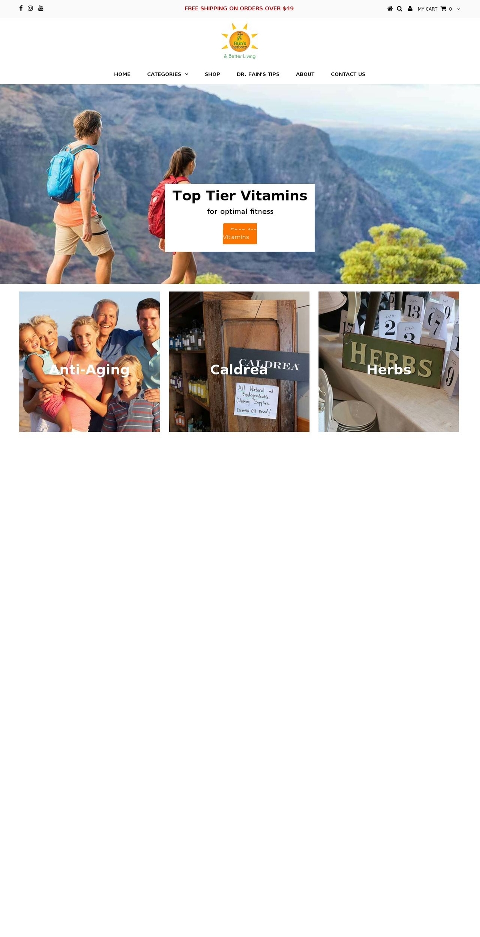 fainsherbacy.com shopify website screenshot