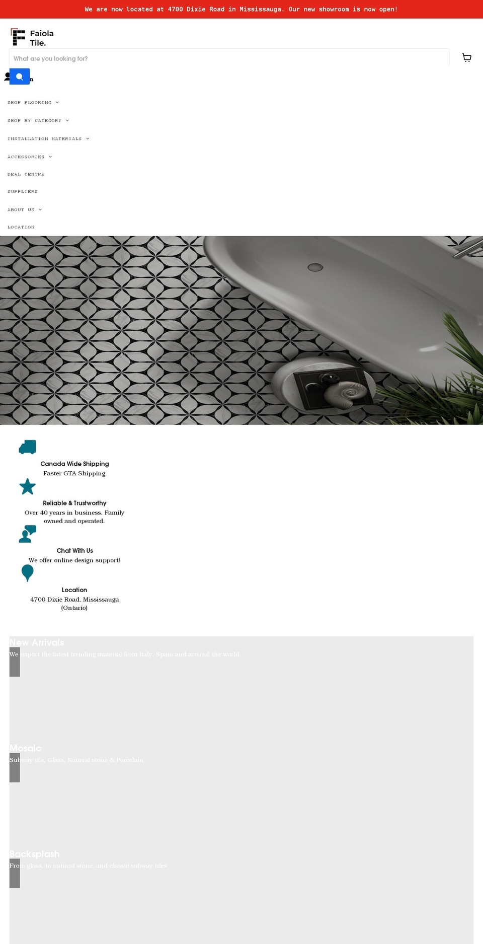 faiolatile.com shopify website screenshot