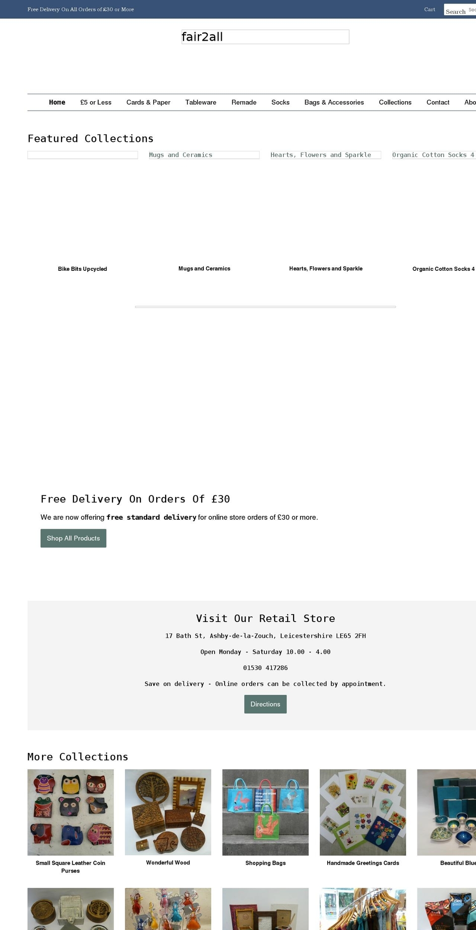 fair2all.net shopify website screenshot