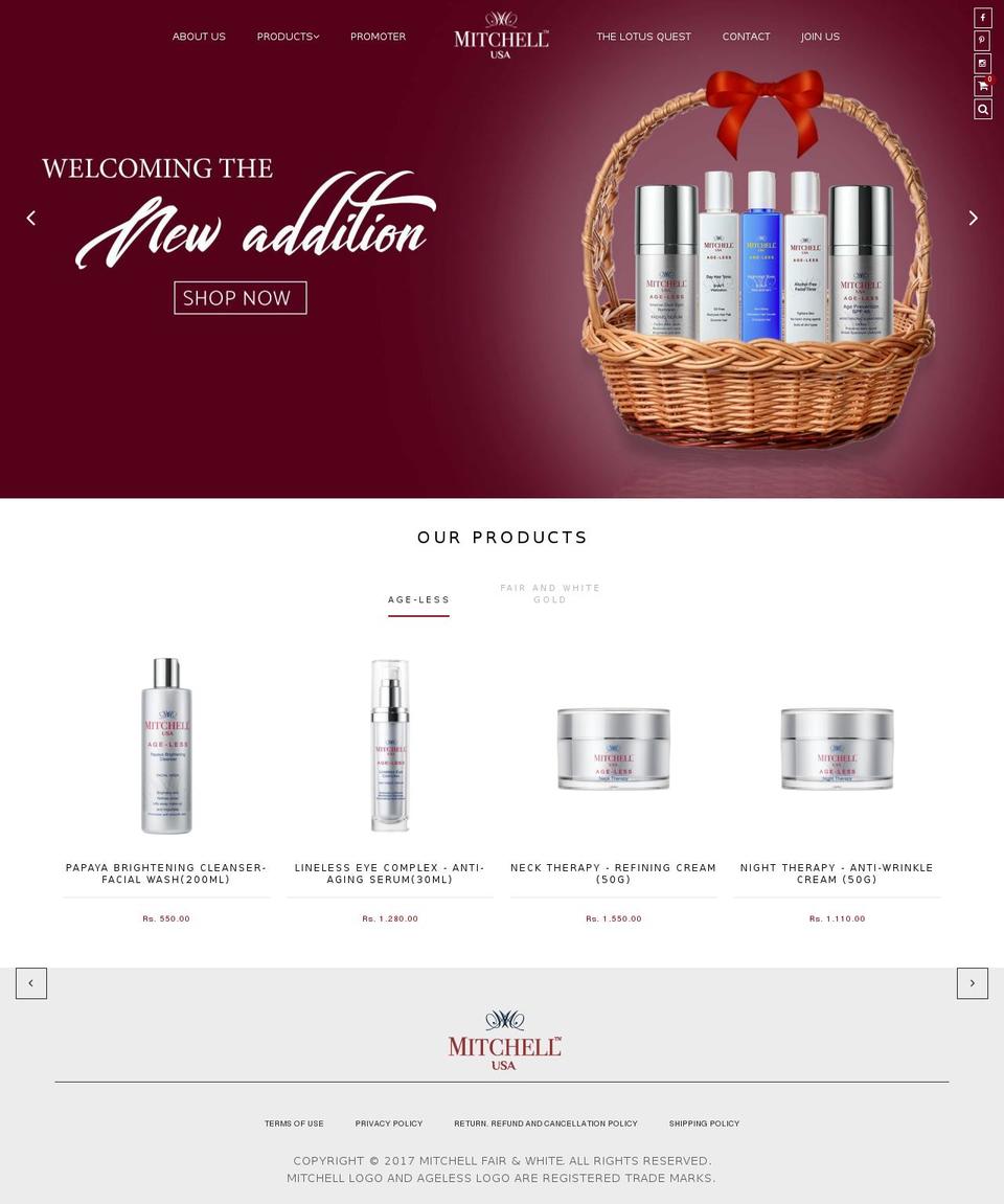 fairandwhitegold.com — Shopify storefront screenshot