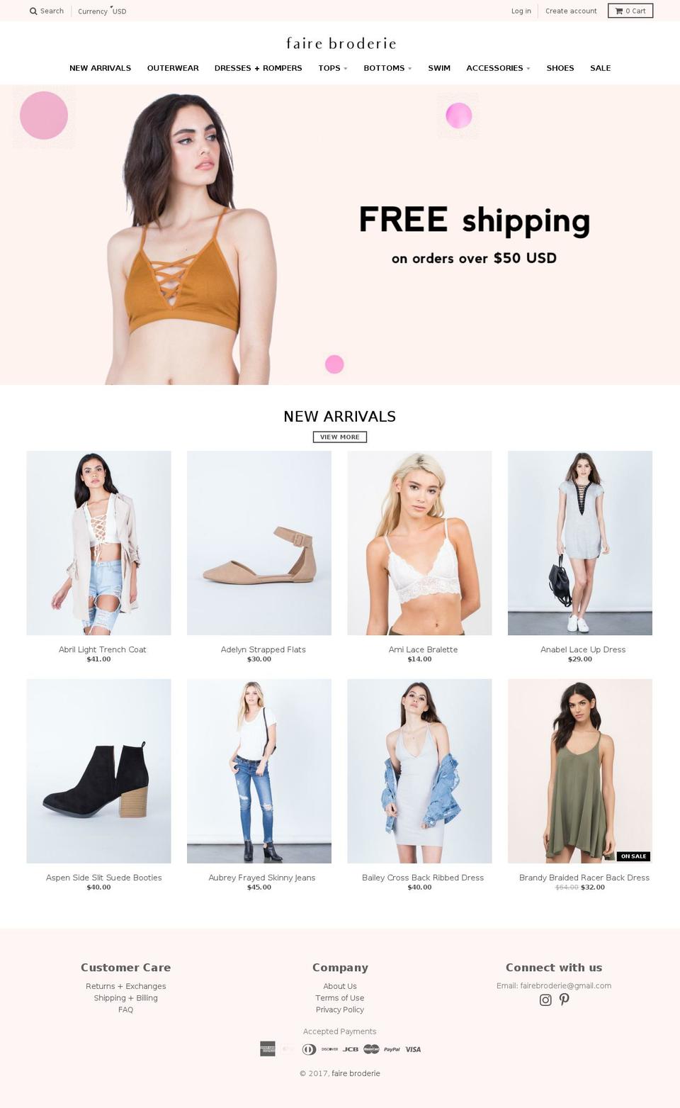 fairebroderie.com shopify website screenshot