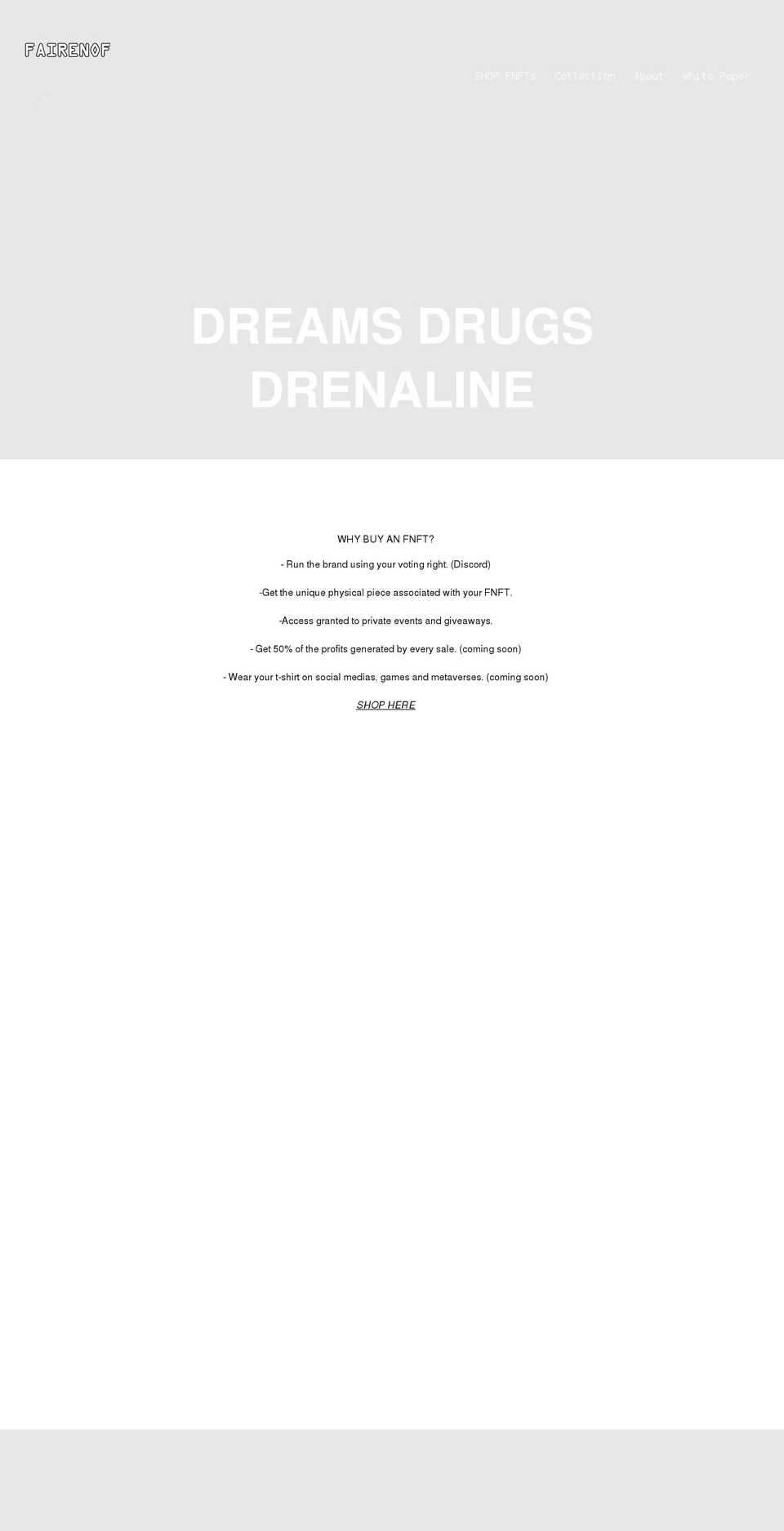 fairenof.com shopify website screenshot