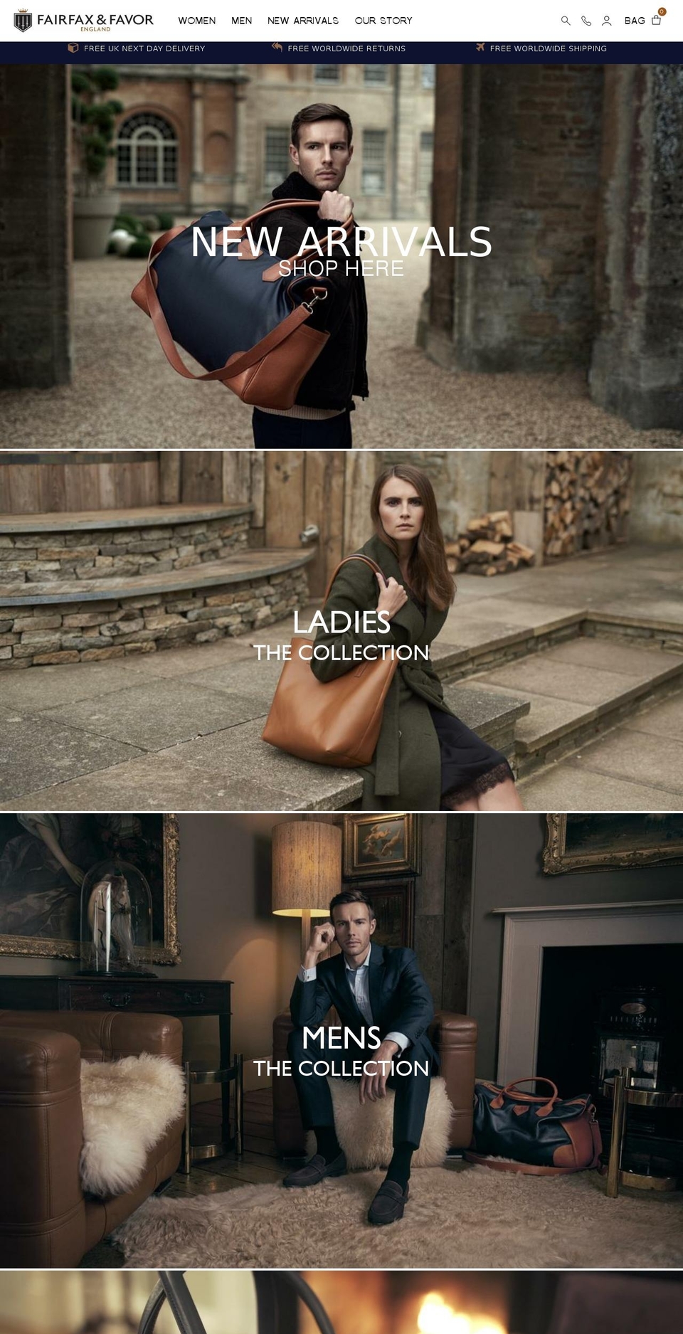 fairfaxandfavor.com shopify website screenshot