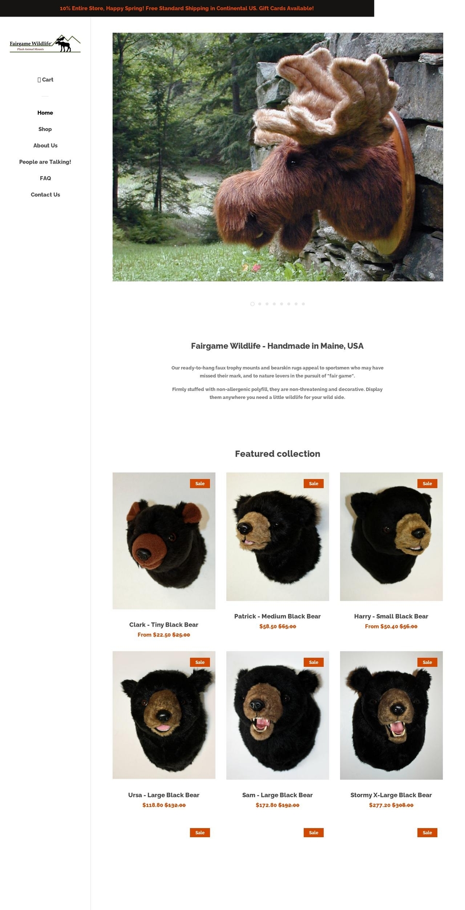 fairgamewildlife.myshopify.com shopify website screenshot