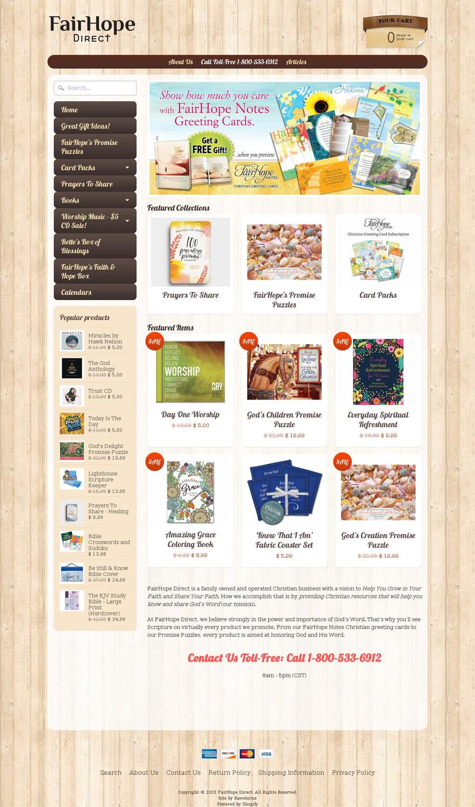fairhopedirectstore.com shopify website screenshot