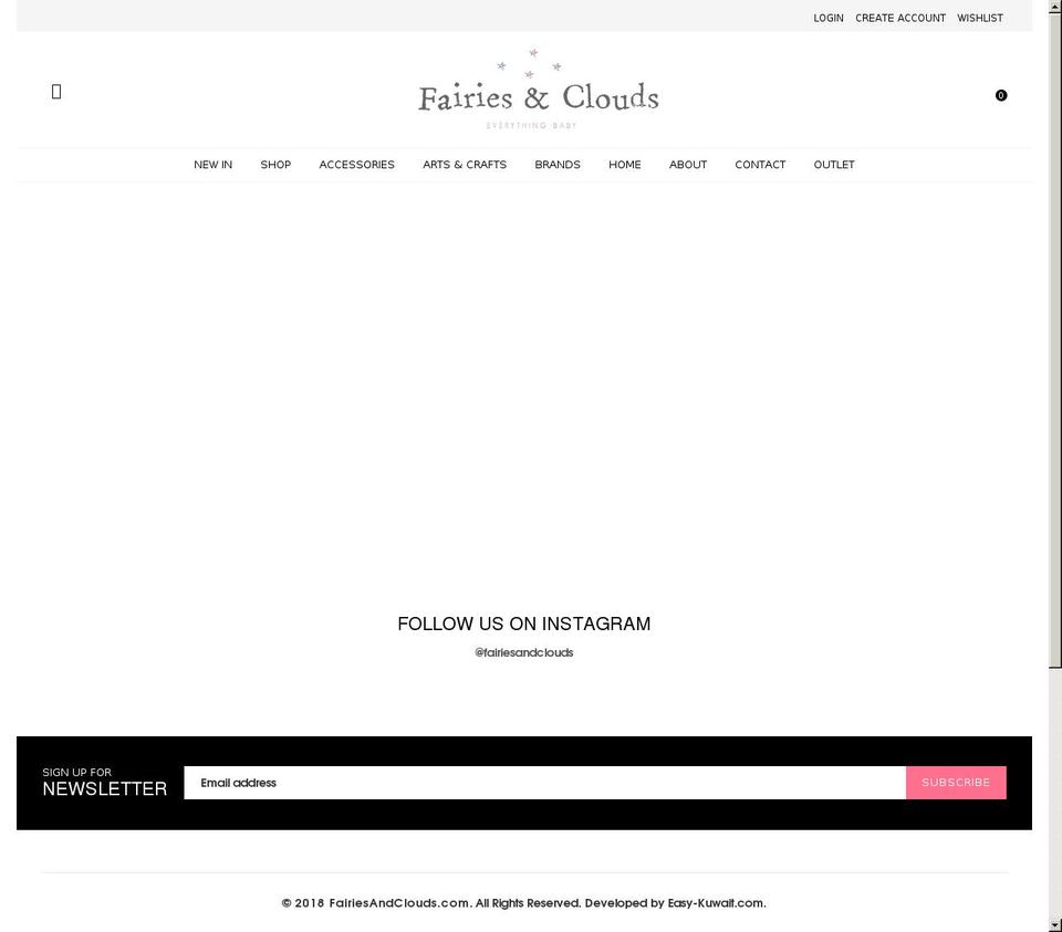 fairiesandclouds.com — Shopify storefront screenshot