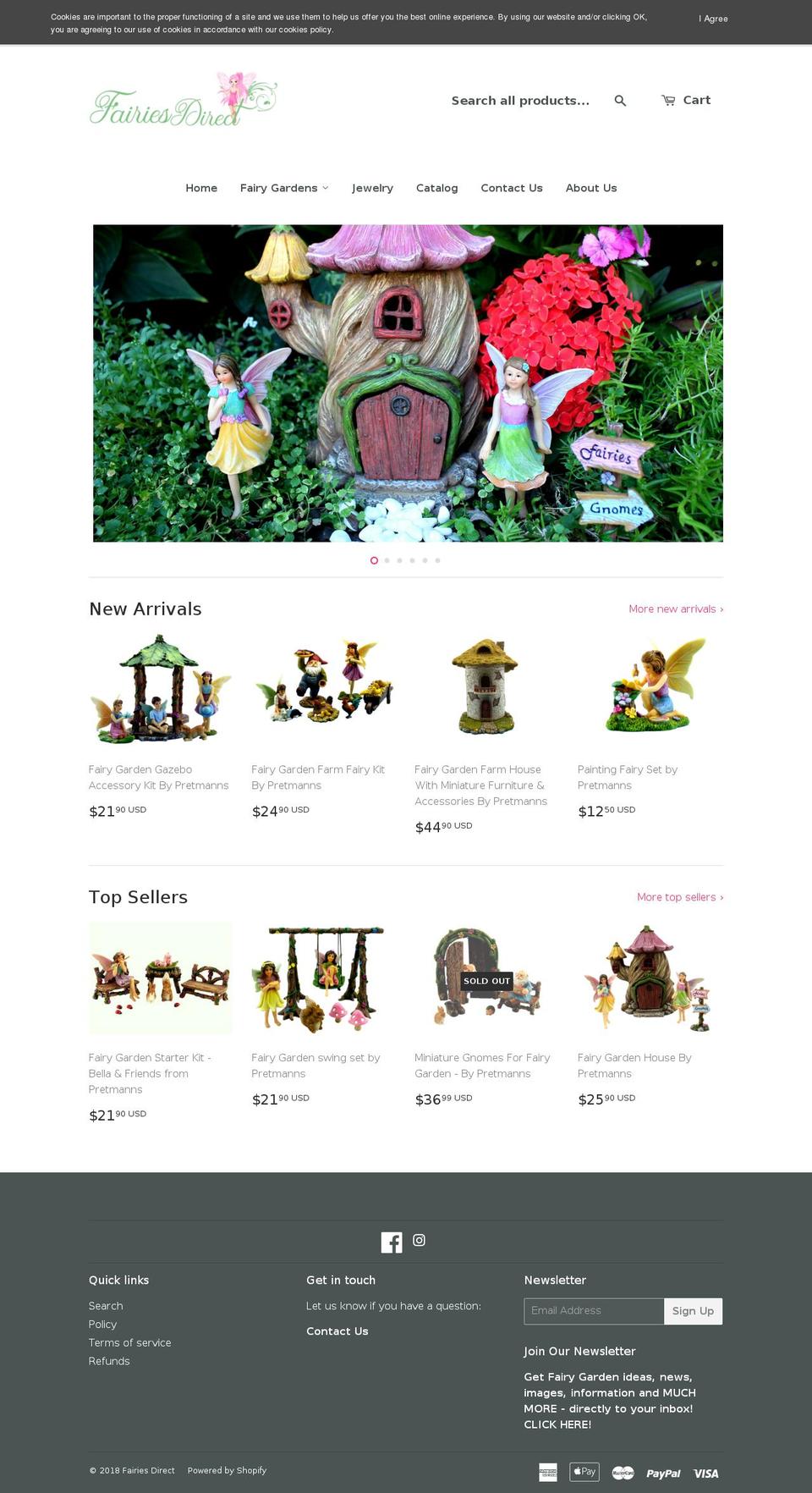 fairiesdirect.com — Shopify storefront screenshot